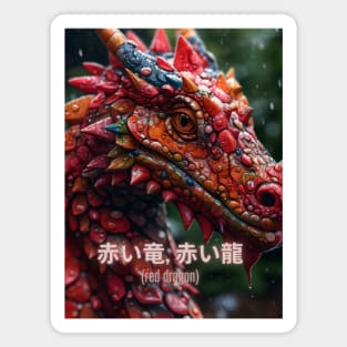 Realistic red dragon head Magnet